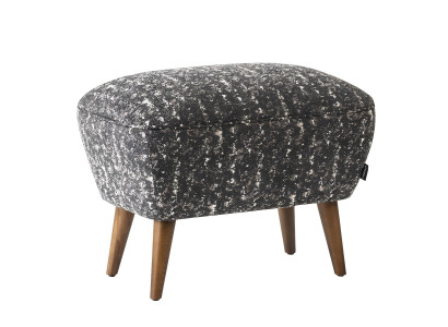 Modern puff i grått tyg