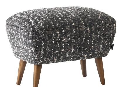 Modern puff i grått tyg