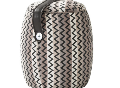 Modern, rund och lyxig puff för vardagsrum