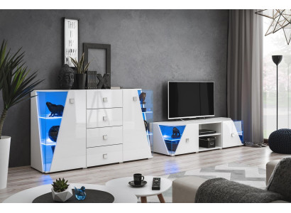 Modern vit white TV table