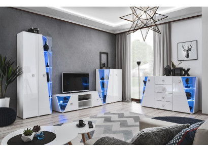 Set av lyxmöbler med modern TV-ställ