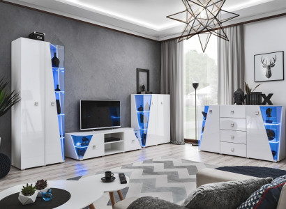 Set av lyxmöbler med modern TV-ställ