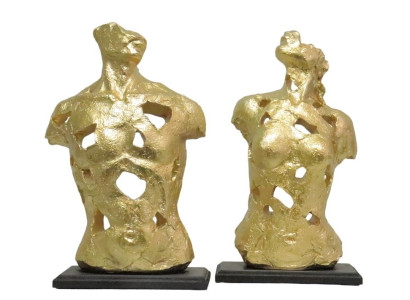 Abstrakt dekorativ skulptur 40 cm moderna skulpturer