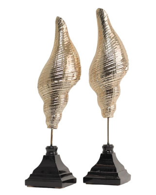 Dekorativt snäckskulpturset 28cm