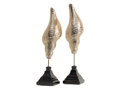 Dekorativt snäckskulpturset 28cm