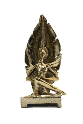 Zelta jogas figūras dekoratīvā skulptūra