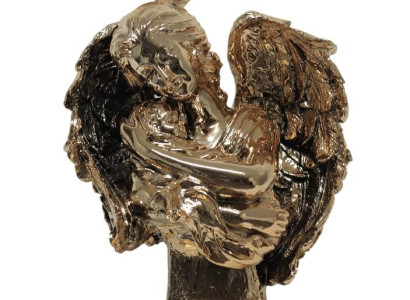 Ängel design staty med barn dekoration för ny skulptur