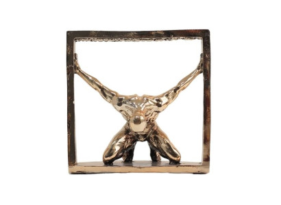 Modern man figur i skulpturell ram för vardagsrummet