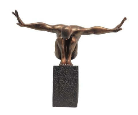 Staty skulptur dekoration handdesign med bas 55 cm