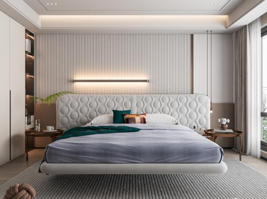 Vit modern med minimalistisk och rundad design