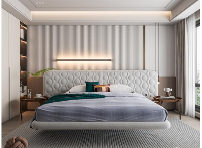 Vit modern med minimalistisk och rundad design