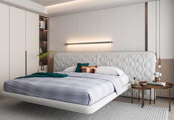 Vit modern med minimalistisk och rundad design