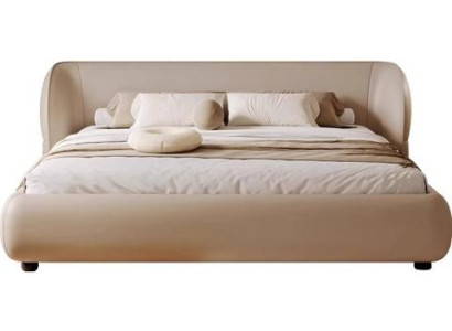 Modern bänk med sängfunktion i elegant grått tyg