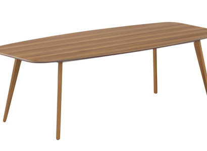 Modern soffbord med förvaring och eleganta ben i trä