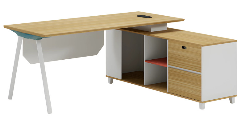 Modern vit bord i vitt trä