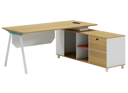 Modern vit bord i vitt trä