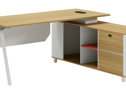 Modern vit bord i vitt trä