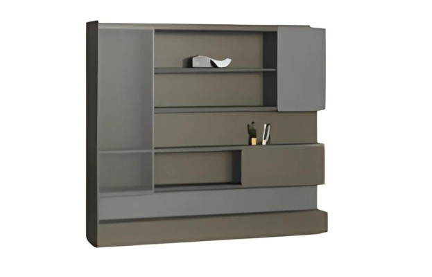 Modern svart LED-skrivbordslampa med förvaringsutrymme