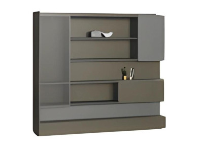 Modern svart LED-skrivbordslampa med förvaringsutrymme