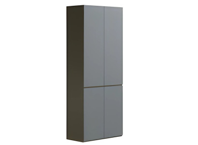 Modern grå skrivbordsskåp utan handtag, enkel struktur