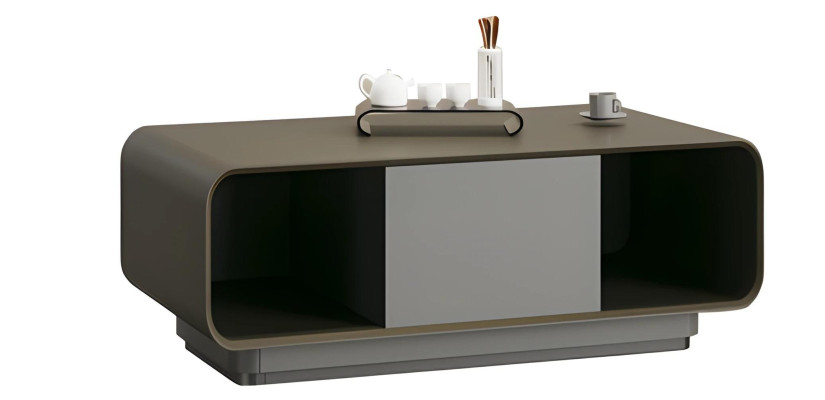 Modern svart och grå kaffebord med förvaring