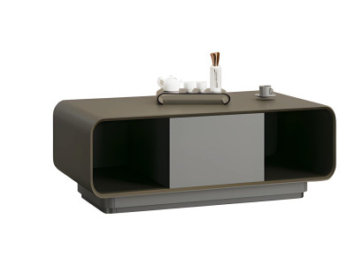 Modern svart och grå kaffebord med förvaring