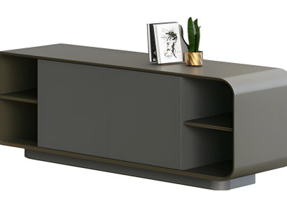 Modern svart skåp med minimal förvaring