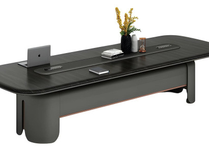 Modern och elegant svart mötesbord