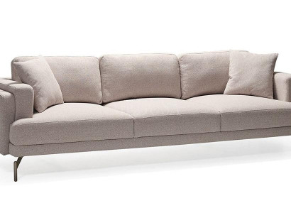 Beige bänk för tre personer med modern design