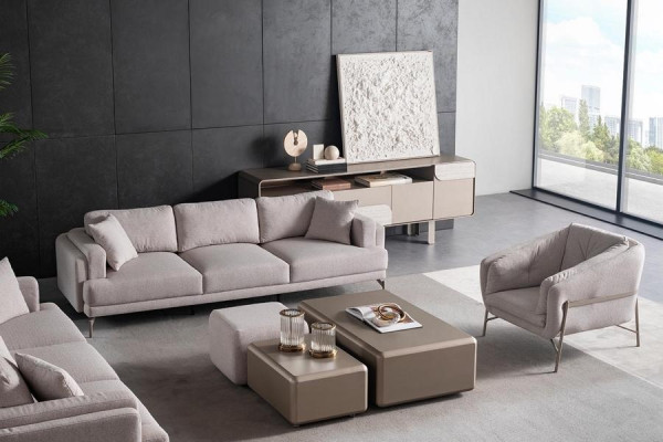 Modern beige soffa