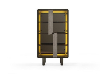 Elegant modern vitrinskåp beige