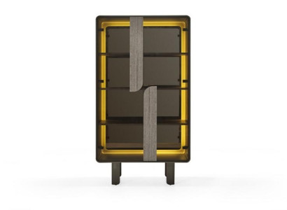 Elegant modern vitrinskåp beige