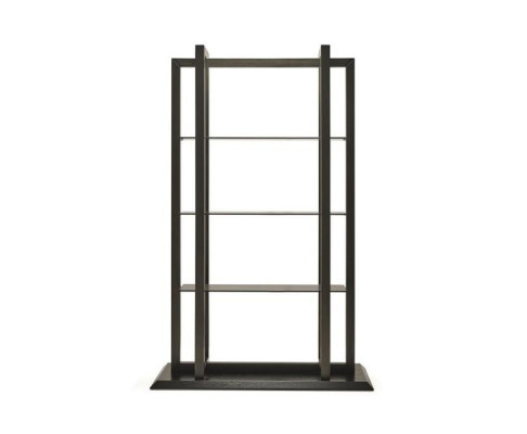 Elegant hylla i brunt trä