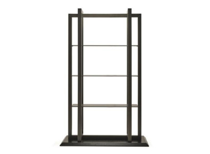 Elegant hylla i brunt trä