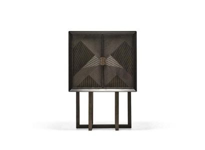 Elegant och modern vitrinskåp för kaffe, för att visa i vardagsrummet