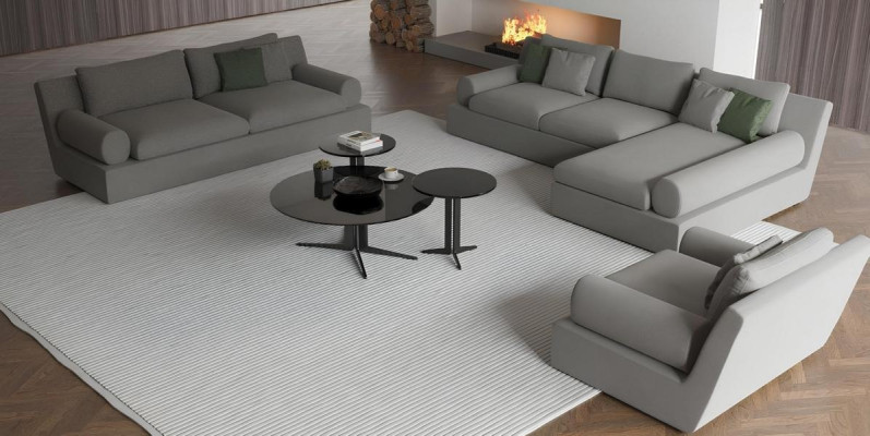 Hörnsoffa för 3 personer med komfort och funktionalitet