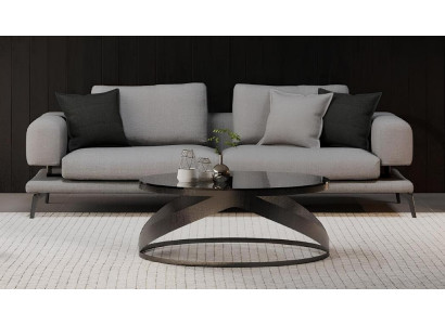 Modern soffa med tre platser, mjuk, bekväm, idealisk