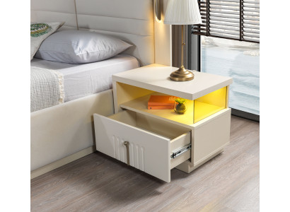 Modern nattduksbord med belysning