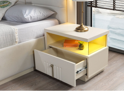 Modern nattduksbord med belysning