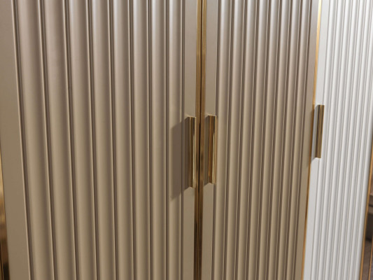 Modern och lyxig glasgarderob, 234 cm