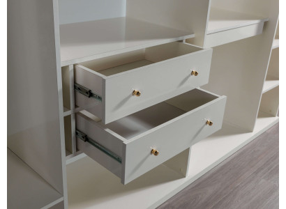 Modern och lyxig glasgarderob, 234 cm