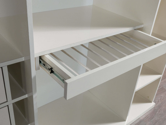 Modern och lyxig glasgarderob, 234 cm