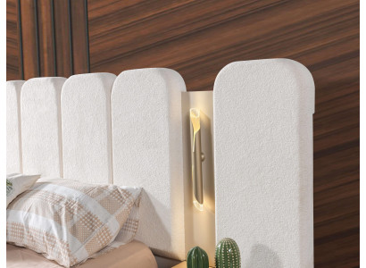 Set med mjukt sänglinne för sovrum, 3-delat set med 2 sängbord