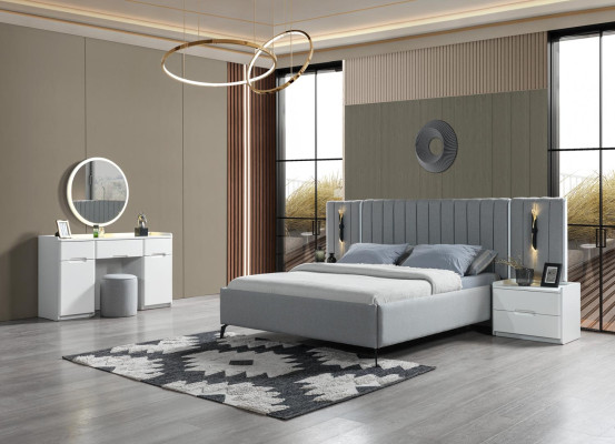 Elegant möbelset för sovrum 5 delar + 2 sängbord