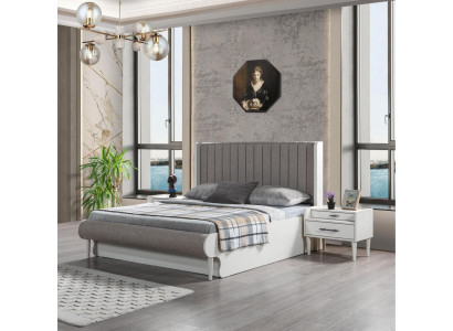 Elegant 3-delat möbelset med säng + 2 nattduksbord