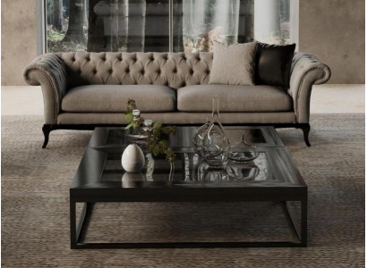 Modern soffa med tre platser, vacker design, bekväm