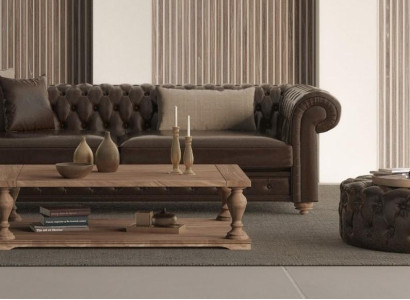 Bänk och pouf för vardagsrummet som kombinerar stil och komfort