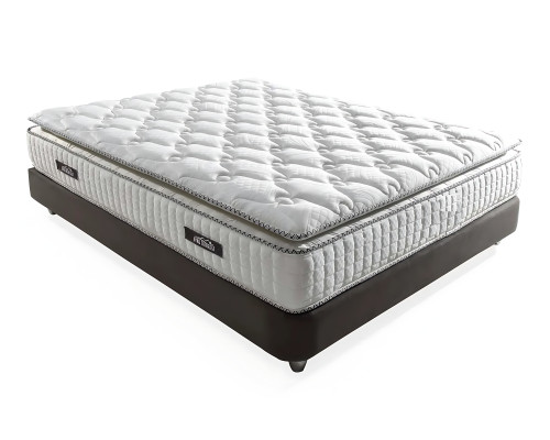 Säng elegant med modern tygmadrass