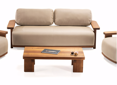 Njut av fritiden i trädgården med bekväm möbel