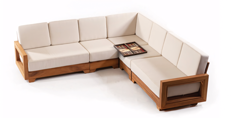 Elegant trädgårdsmöbelset